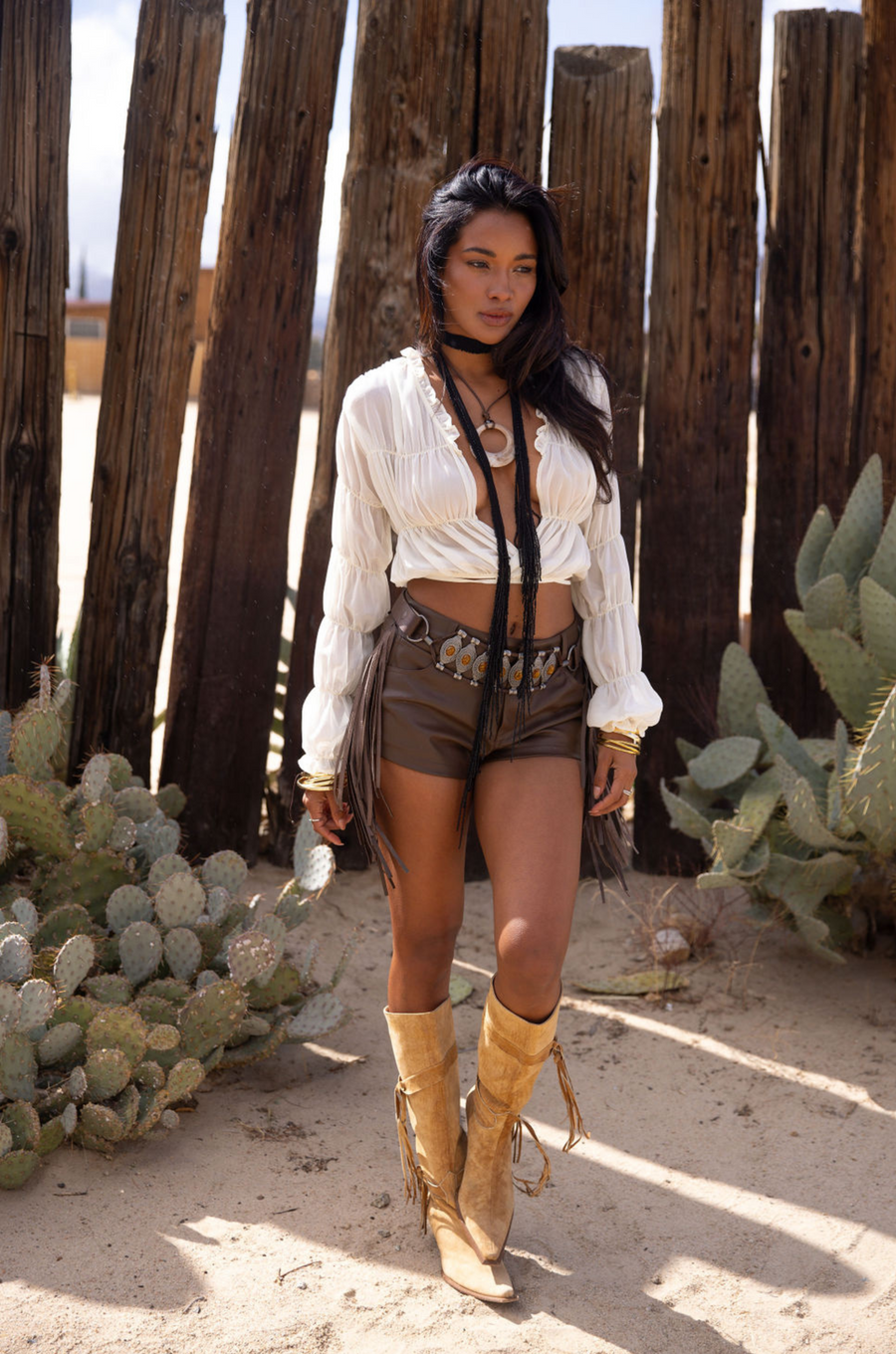 Heels In The Dirt Fringe Shorts