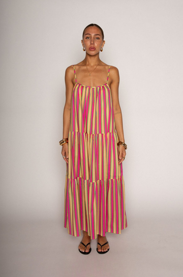 Striped maxi dress
Adjustable spaghetti straps
Side pockets
Partially lined
Striped summer dress
Mom dress