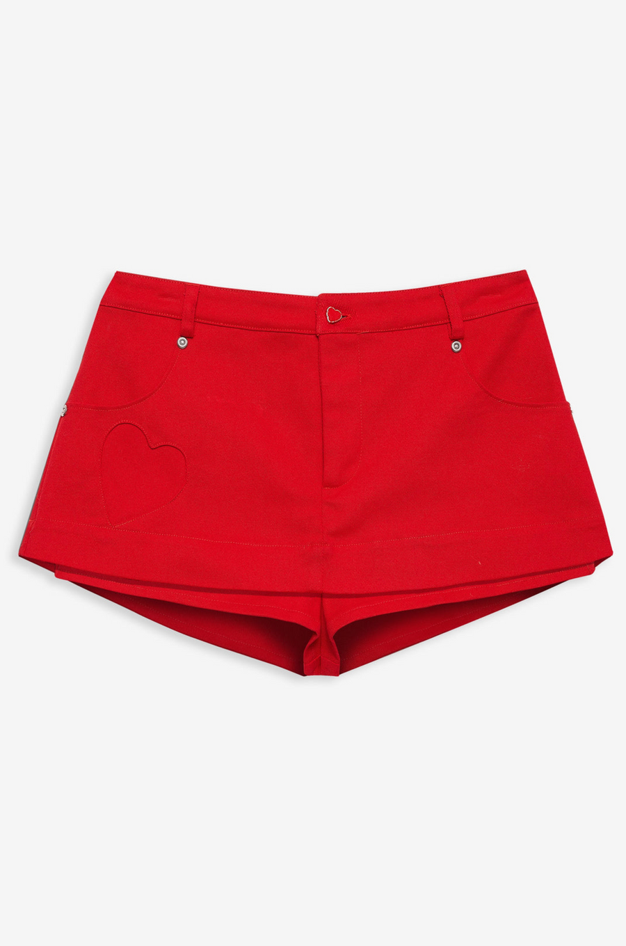 Lipstick Denim Mini Skort by For Love & Lemons
