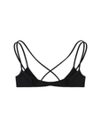 Layered bra top
Mesh under layer
Clasp closure
Back cross straps
Lined