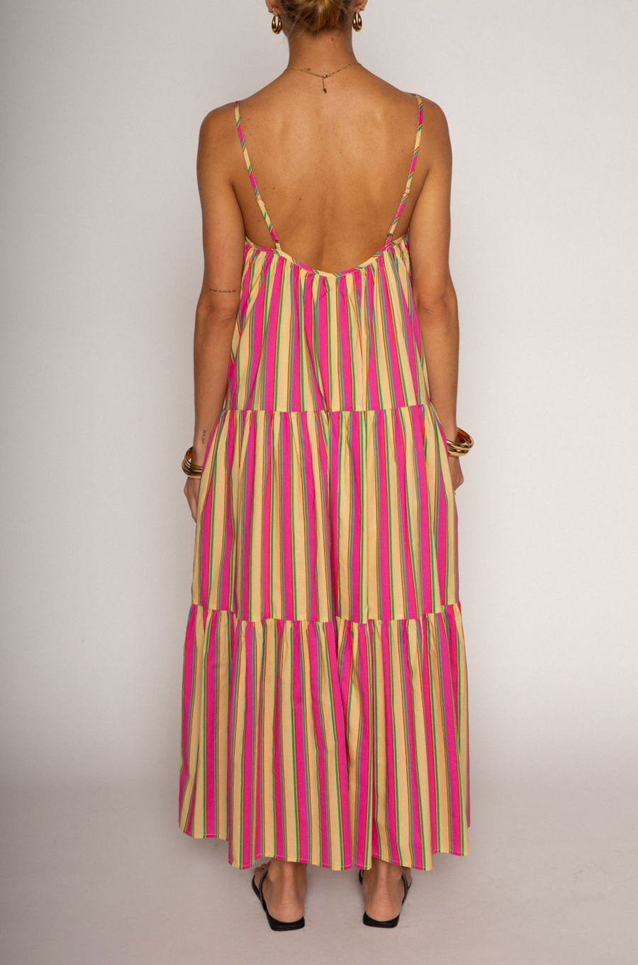 Striped maxi dress
Adjustable spaghetti straps
Side pockets
Partially lined
Striped summer dress
Mom dress
