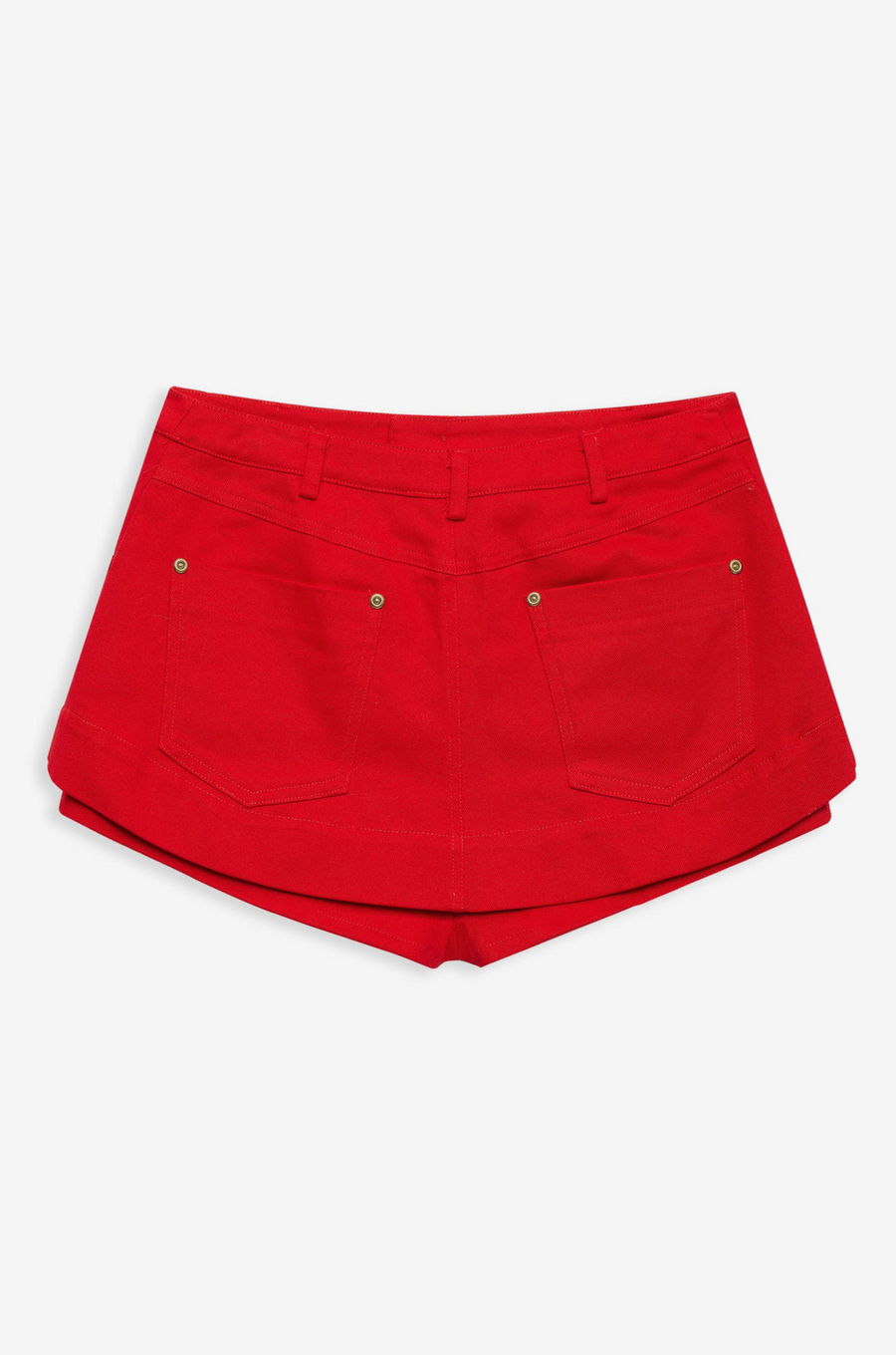 Lipstick Denim Mini Skort by For Love & Lemons