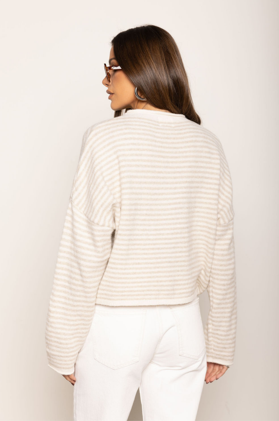 Striped knit cardigan
Long sleeve
Rolled collar
Button down closure
Unlined
cream striped knit cardigan
fall outfit
thanksgiving outfit