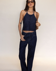 denim set
denim halter top
denim tie pant
summer outfit
spring outfit