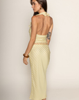 Striped chiffon maxi skirt
Side zipper
Lined
lime green maxi skirt set