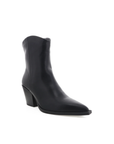Classic ankle boot
Mid stacked block heel
Closed soft pointed toe
Ankle structured upper with tapered top edge
Inner zip with tonal hardware detailing
Synthetic upper, lining and outsole
Heel height 7cm
black ankle boot
black bootie