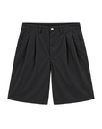 black Long line gaucho shorts
Jorts
Button/fly closure
4 pocket construction
Front pleating detail
Unlined