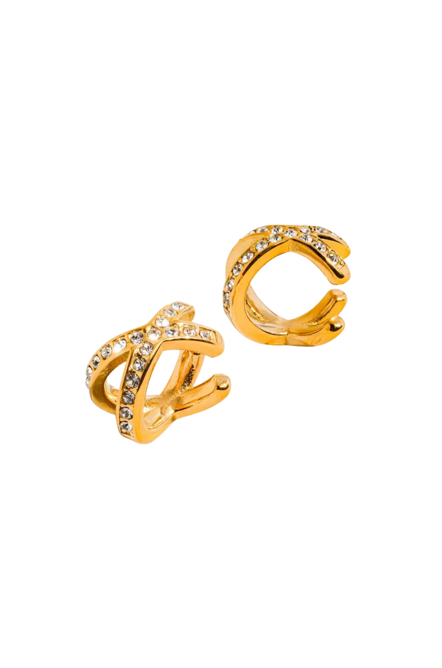 18K Gold Non-Tarnish X CZ Ear Cuff
18K Gold Plating Stainless Steel Cubic Zirconia
Measurement (L x W inch): 0.6 x 0.35
Lead-free/Nickel-safe /Hypoallergenic/Water Resistant
ear cuff
gold ear cuff