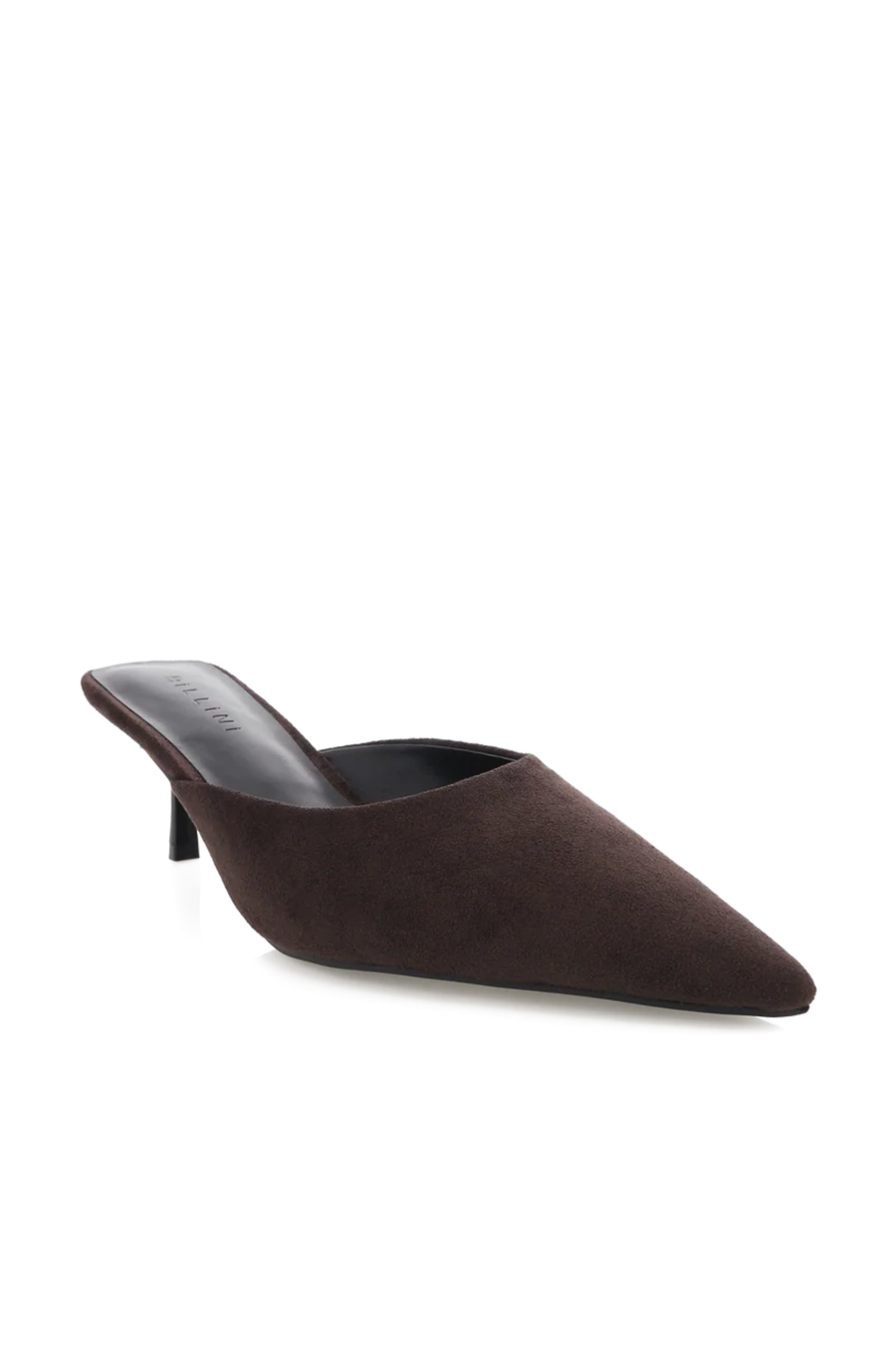 Modern mule
Low kicked-in stiletto heel
Closed pointed toe
Open heel counter
Easy slip on design
Synthetic upper, lining and outsole
Heel height 6.5cm
brown kitten heel
fall shoe
fall heel