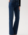 High rise slim boot cut jeans
Crafted from comfort stretch denim in Penthouse
Dark indigo wash with refined fading that adds depth and sophistication
Waist: 26" / Rise: 11" / Inseam: 33" / Length: 44" / Leg Opening: 19"
Cotton/Spandex