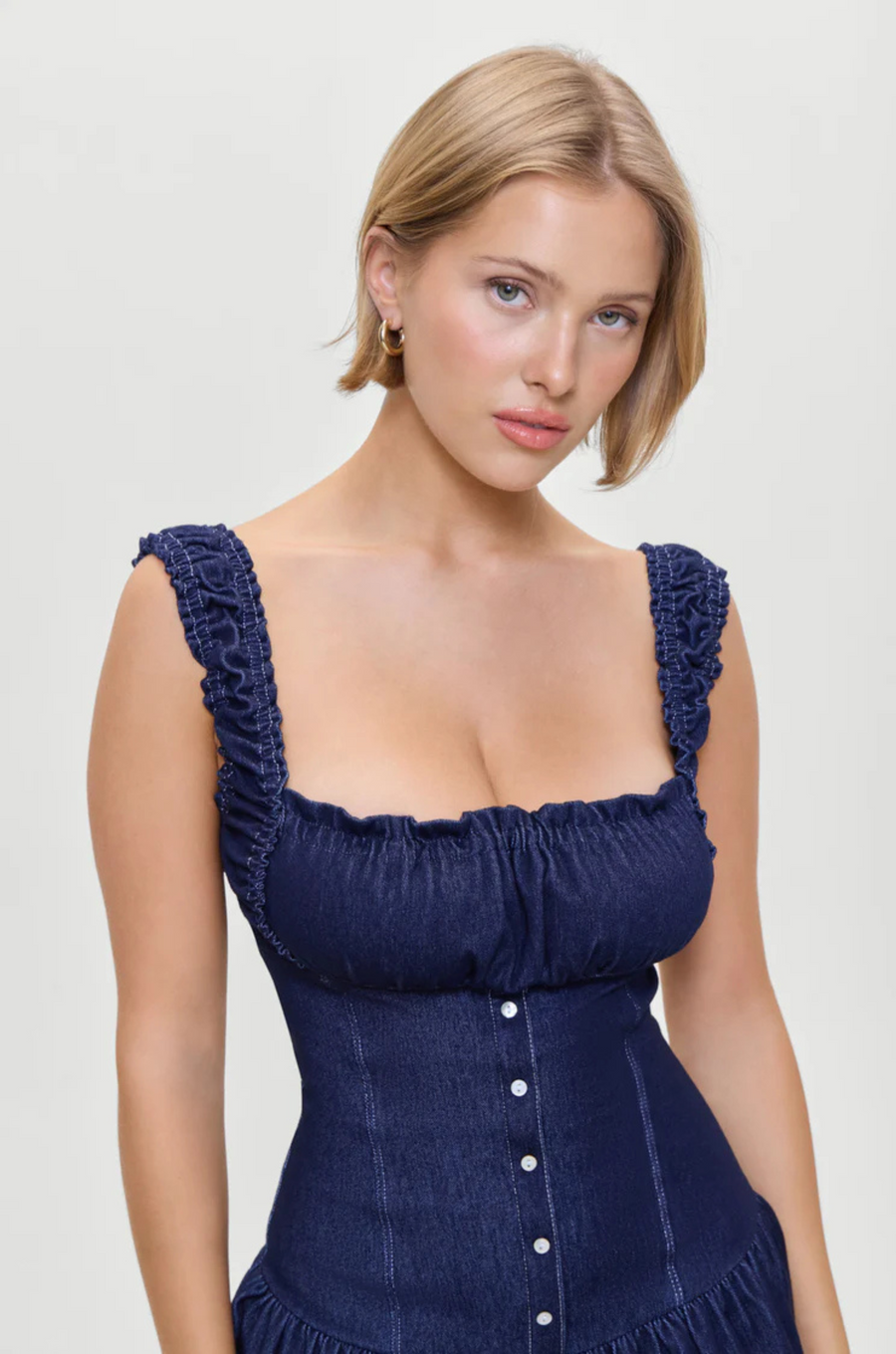 Christa Ruffle Mini Dress by Frankies Bikinis