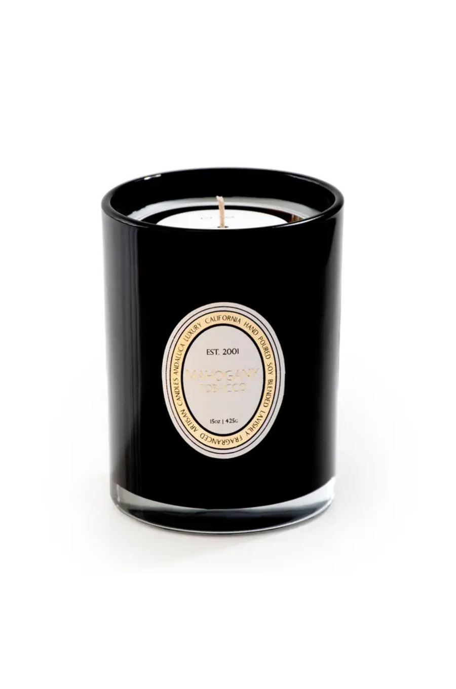 The beautiful fragrance notes of mahogany wood blend with the rustic and earthy notes of tobacco
Fragrance notes:
Top: tobacco, vanilla
Middle: teakwood, birch, soft cream
Base: amber, oak leaves, cashmere
Natural soy blend wax
15 ounces
40+ hour burn