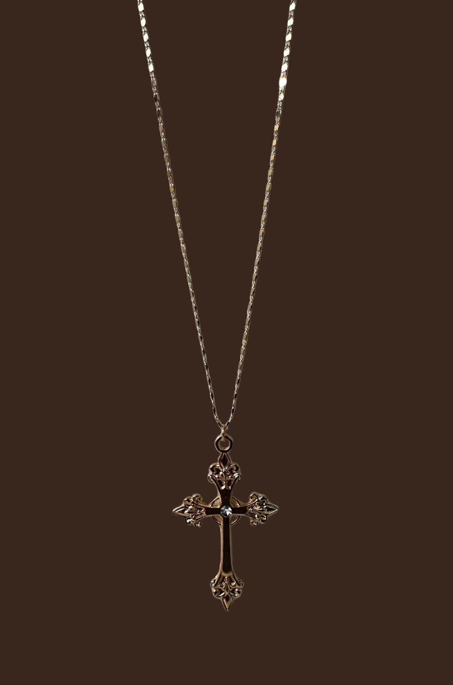 gold cross necklace