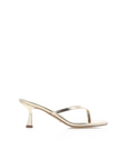 Xami is the perfect casual thong heel that will get you from work to the weekend. This on-trend style will be the perfect addition to your wardrobe.

low kicked-in stiletto heel
open square toe
thin thong toe straps
easy slip on design
open heel counter
synthetic upper, lining and outsole
Heel height: 2.56"
Synthetic
gold kitten heel
gold thong kitten keel