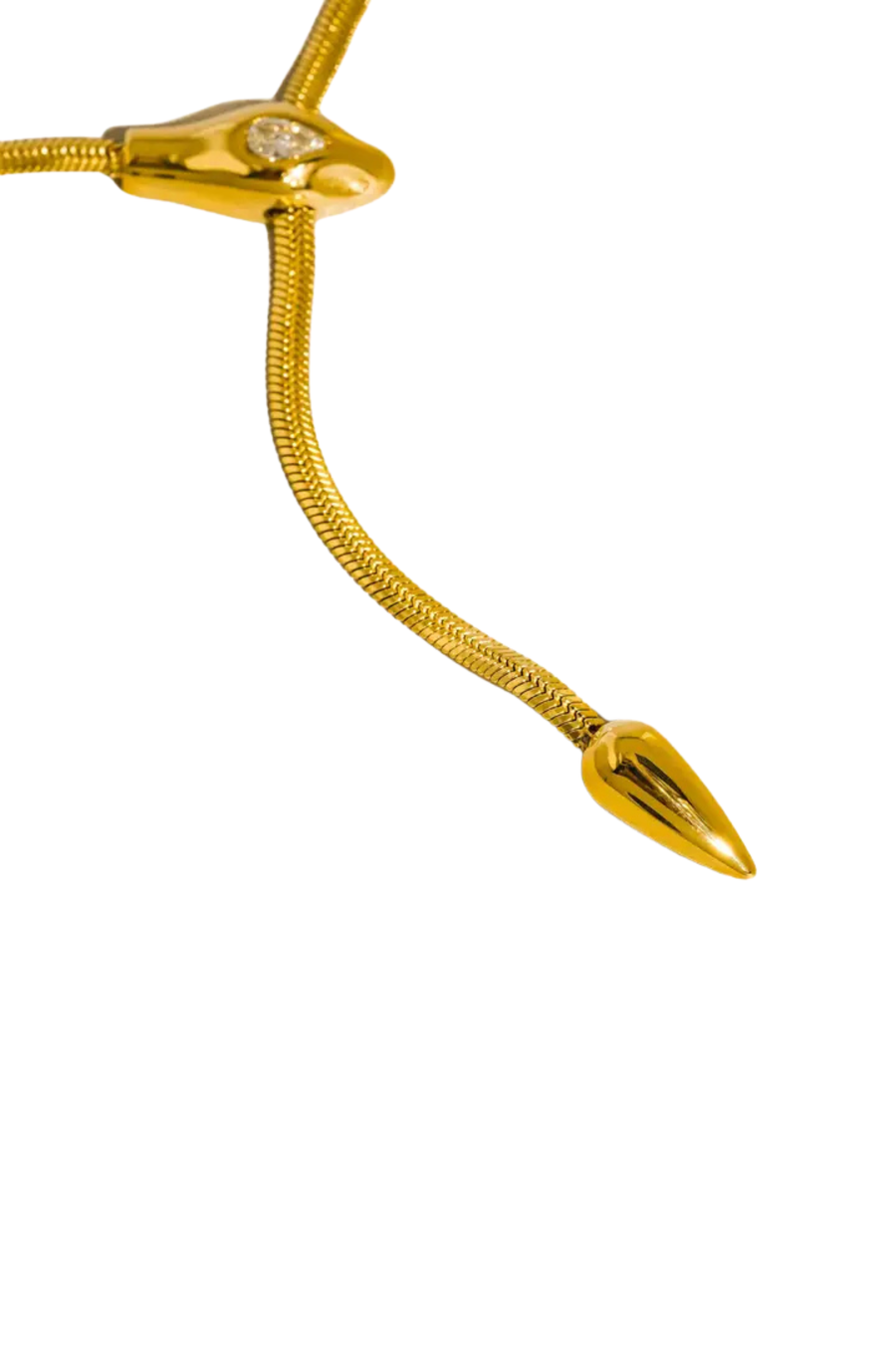 18K Gold Non-Tarnish Serpent Y Lariat Necklace
18K Gold Plating
Stainless Steel
Pendant Size: 2.36"
Chain Length: 15.74"
Extension: 2"
Lead-free/Nickel-safe/Hypoallergenic/Water Resistant