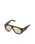 tort frame yellow lens modern aviator banbe sunglasses