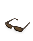 brown Sleek rectangular sunglasses
Featuring a structured silhouette with a bold frame and tonal lenses
Chunky acetate frame