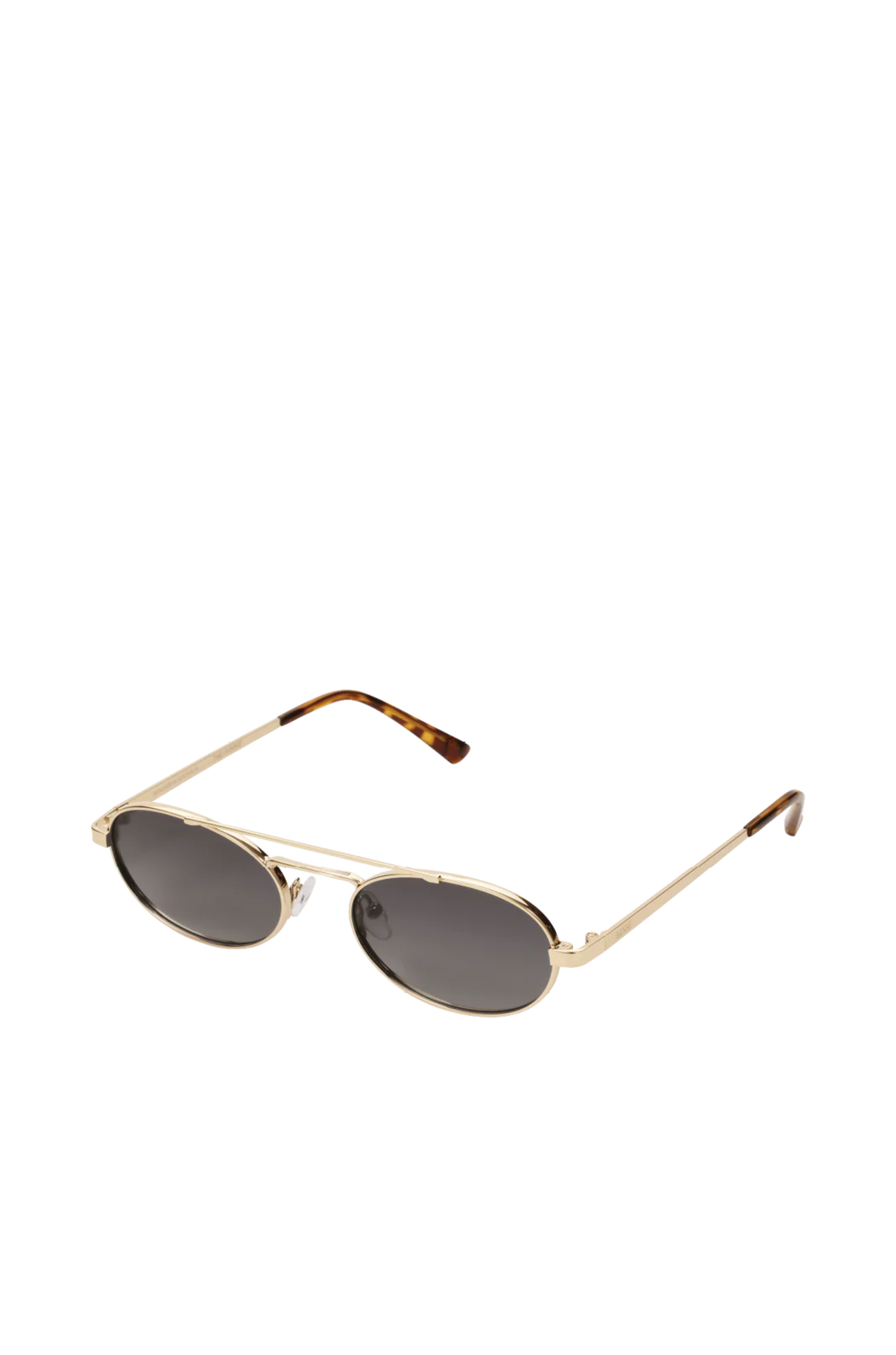 black and gold Round aviator sunglasses