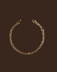 18k Gold filled diamond 4.5 mm cut anchor chain link bracelet featuring a lobster clasp
gold chain bracelet