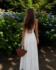 white Linen maxi dress
Adjustable halter neck
Adjustable back tie
Elastic bodice
Lined
hamptons east coast outfit