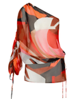 A one-shoulder blouson silhouette mini dress
Crafted from an ethereal viscose chiffon crinkle
Featuring our signature Picasso-inspired print.
Adjustable arm and waist tie