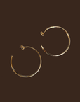 18k Gold filled 50mm hollow C-hoop earrings
gold hoop earrings