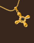 18K gold non-tarnish stone cross necklace
18K gold plating stainless steel
Pendant Size: 1.19"x1.41"
Chain Length: 19.96"
Extension Length: 2.17"
Lead and Nickel Free
Hypoallergenic
Water Resistant
gold and black cross necklace
