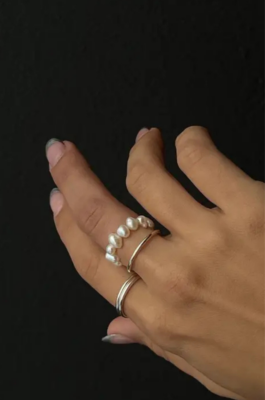 Freshwater pearl ring