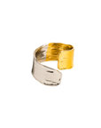 18K Gold Non-Tarnish Textured Two Toned Open Ring
18K Gold Plating
Stainless Steel
Silver Plating
Size 7 Measurement: 0.682 Diameter/2.14 Circumference
Lead-free/Nickel-safe/Hypoallergenic/Water Resistant