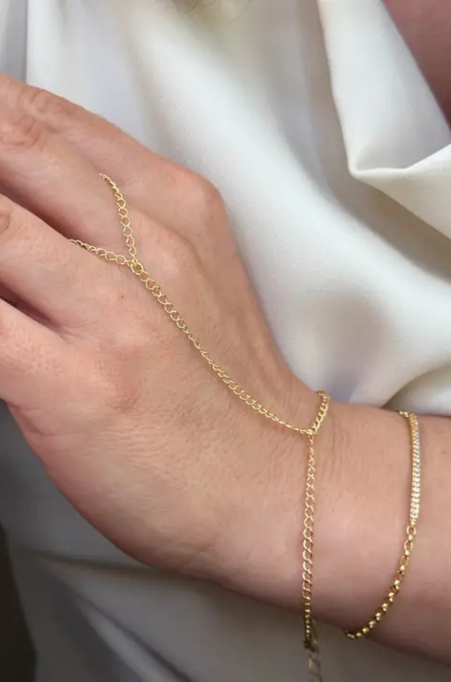 Brooke Gold Filled Hand Chain by LUNA B