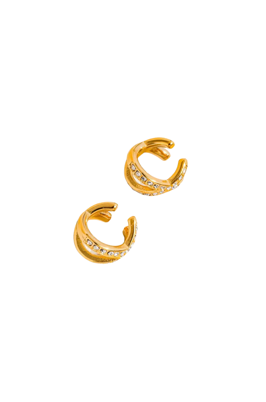 18K Gold Non-Tarnish X CZ Ear Cuff
18K Gold Plating Stainless Steel Cubic Zirconia
Measurement (L x W inch): 0.6 x 0.35
Lead-free/Nickel-safe /Hypoallergenic/Water Resistant
ear cuff
gold ear cuff
