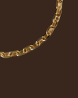 18k Gold filled diamond 4.5 mm cut anchor chain link bracelet featuring a lobster clasp
gold chain bracelet