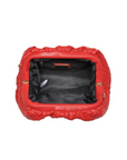 red Woven clutch bag
Detachable chain strap
Snap frame closure
Inner zipper pocket
red bag clutch