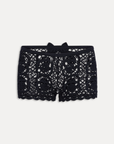 black Crochet knit mini shorts
Bow on the back
Unlined
Cotton
Exclusively from the Devon Lee Carlson x Frankies Bikinis collection: Sunshine Girls