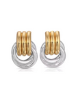Two toned layered hoop earrings. Tarnish free. Stainless steel. Lightweight.