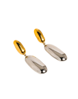gold and silver 18K Non-Tarnish Classic Drop Earring
18K Gold Plating
Stainless Steel
Measurement (L x W inch): 1.33in x 0.49in
Lead-free/Nickel-safe/Hypoallergenic/Water Resistant