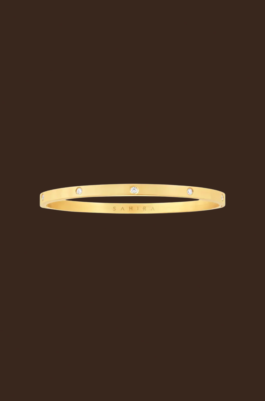18k Gold plated bangle bracelet
CZ stone details
Stainless steel
Hypoallergenic
Tarnish Resistant