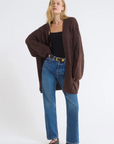 brown Fuzzy hand knit cardigan
Cable knit
Heavy gauge loose cable knit
Open cardigan
Acrylic/Polyester
brown cardigan
fall cardigan
fall sweater
fall outfit
