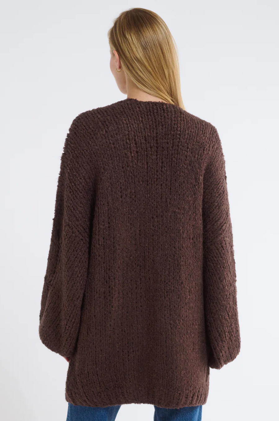 brown Fuzzy hand knit cardigan
Cable knit
Heavy gauge loose cable knit
Open cardigan
Acrylic/Polyester
brown cardigan
fall cardigan
fall sweater
fall outfit