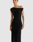 Off the shoulder maxi dress
Asymmetrical neckline
Ribbed
Sheer skirt
black maxi dress
black midi dress
black wedding guest dress
formal wedding guest dress