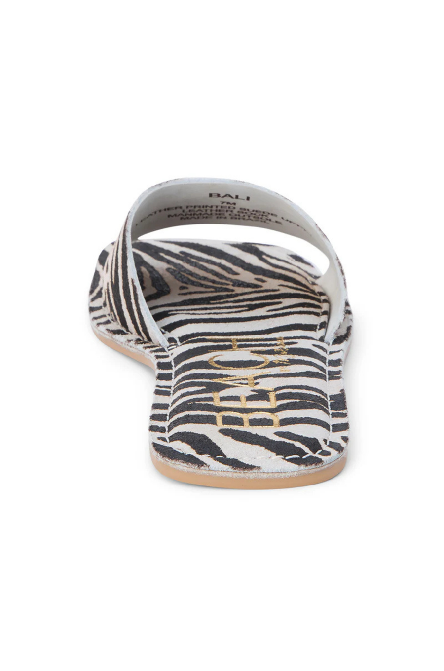 One-band zebra suede printed slide sandal
Squared toe
Padded insole
Suede/Synthetic
zebra slide sandals