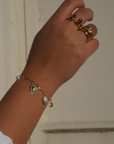 Gold dipped asymmetrical ring with opening
14k gold plating