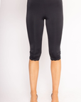 Capri Pant
Designed in a second-skin knit that flatters and moves with you
Mid-rise fit
Delicate scalloped lace trim
Pull-on style
Smooth elastic waistband
Lined
black butter soft capri pants