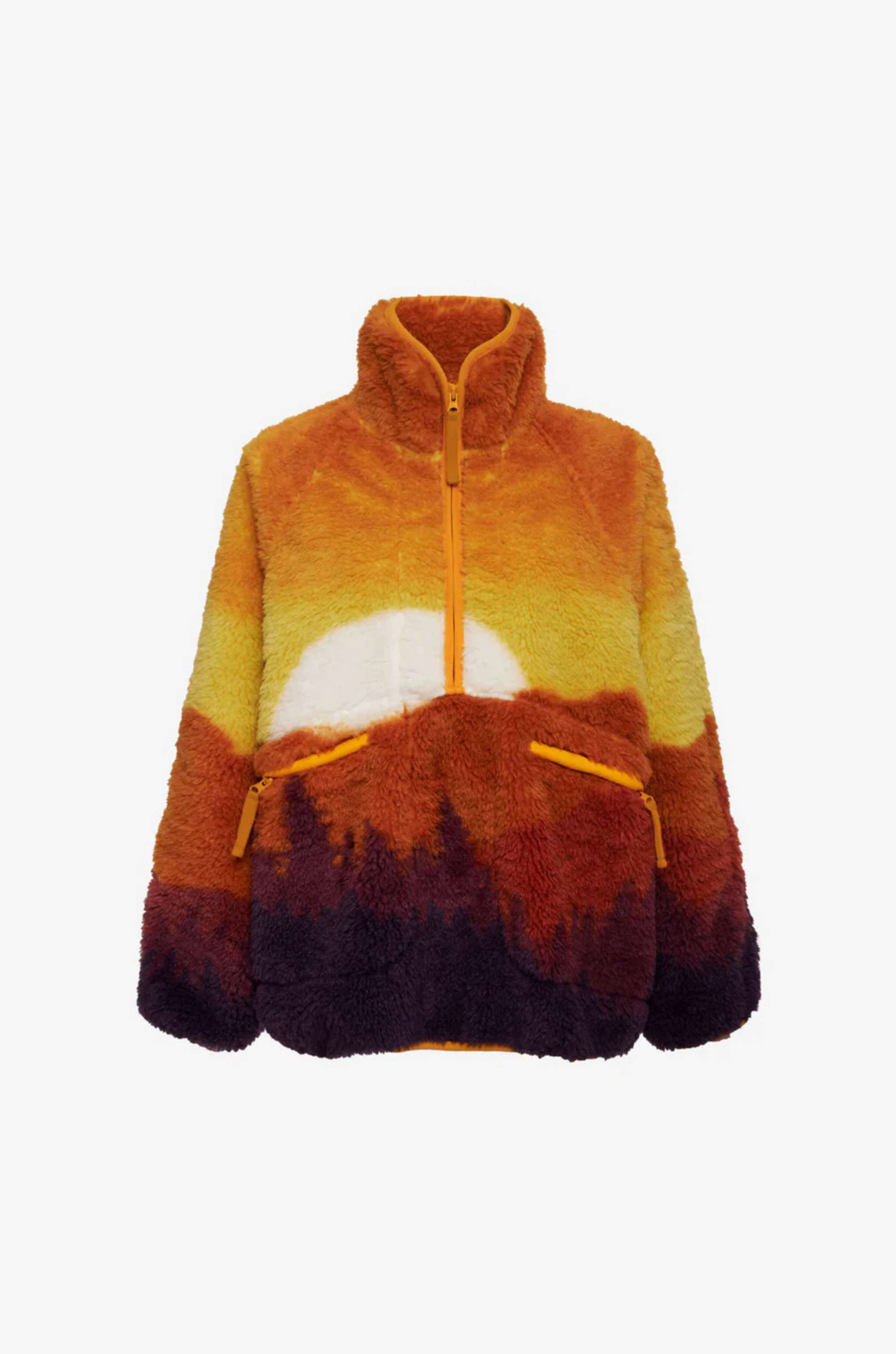Plush Sherpa Jacket
Jersey bonded
Soft fuzzy interior
Contrast yellow nylon accents
Zip front henley with collar
Raglan sleeve
Zipper pockets at waist
Polyester
sunset jacket
mountain jacket
sherpa jacket