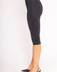 Capri Pant
Designed in a second-skin knit that flatters and moves with you
Mid-rise fit
Delicate scalloped lace trim
Pull-on style
Smooth elastic waistband
Lined
black butter soft capri pants