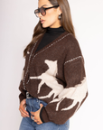 Fuzzy knit horse graphic cardigan
Button down closure
Long sleeve
Unlined
brown horse cardigan
fall cardigan
fall outfit
winter cardigan
winter outfit
christmas horse sweater