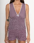 burgundy Gingham printed mini shorts
Low-rise hot pants
Shirring detail
Elasticated waist
Frill along the hem
