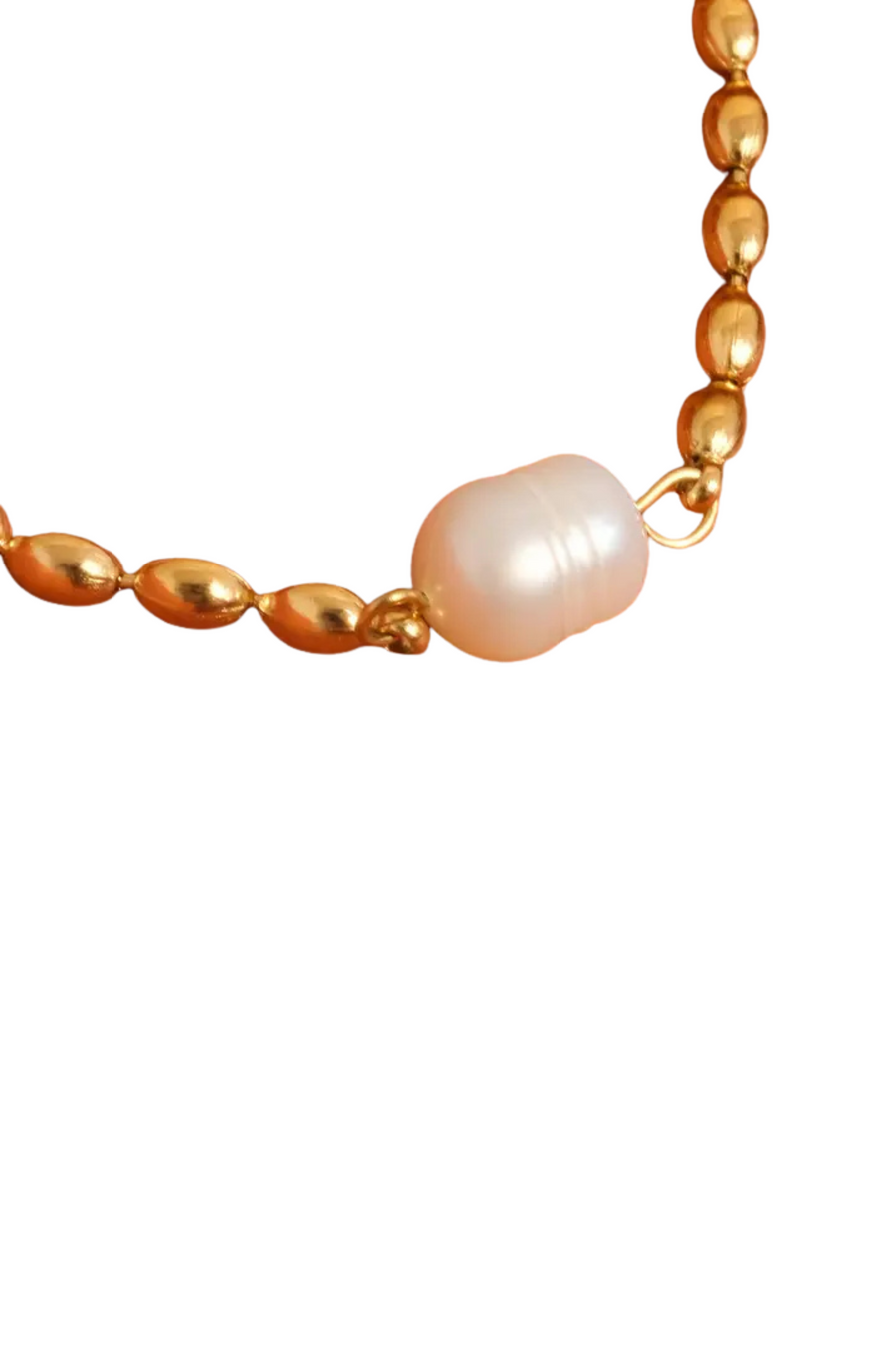18K Gold Non-Tarnish Pearl Ball Chain Necklace
18K Gold Plating
Stainless Steel
Freshwater Pearl
Chain Length: 16" / Extension: 2"
Lead-free
Nickel-safe
Hypoallergenic
Water Resistant