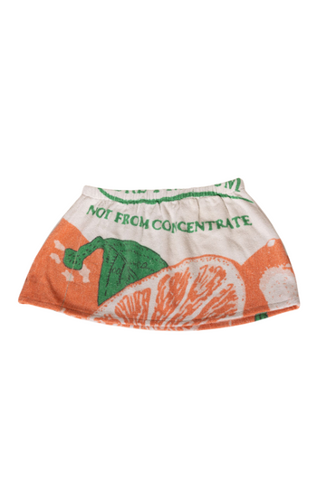 Fruit printed towel skirt
Elastic waistband
Unlined
Up-cycled
Each towel is up-cycled - there may be imperfections