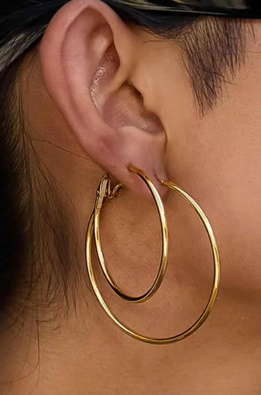 gold hoop earrings